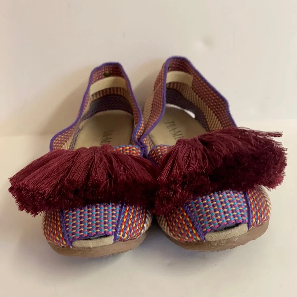 Boho PIA•MIA-handmade burgundy espadrilles with beautiful tassel front.Size 7.5